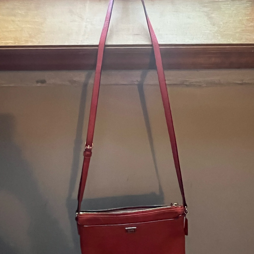 Coach Red Leather Crossbody Bag